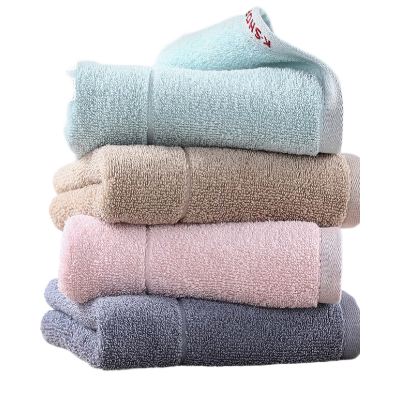 KING SHORE Pure Cotton Sports Towel, Absorbent Face Towel, Class A Face Towel, Plain Color, 4 Pieces, 100g/piece, 76*33cm