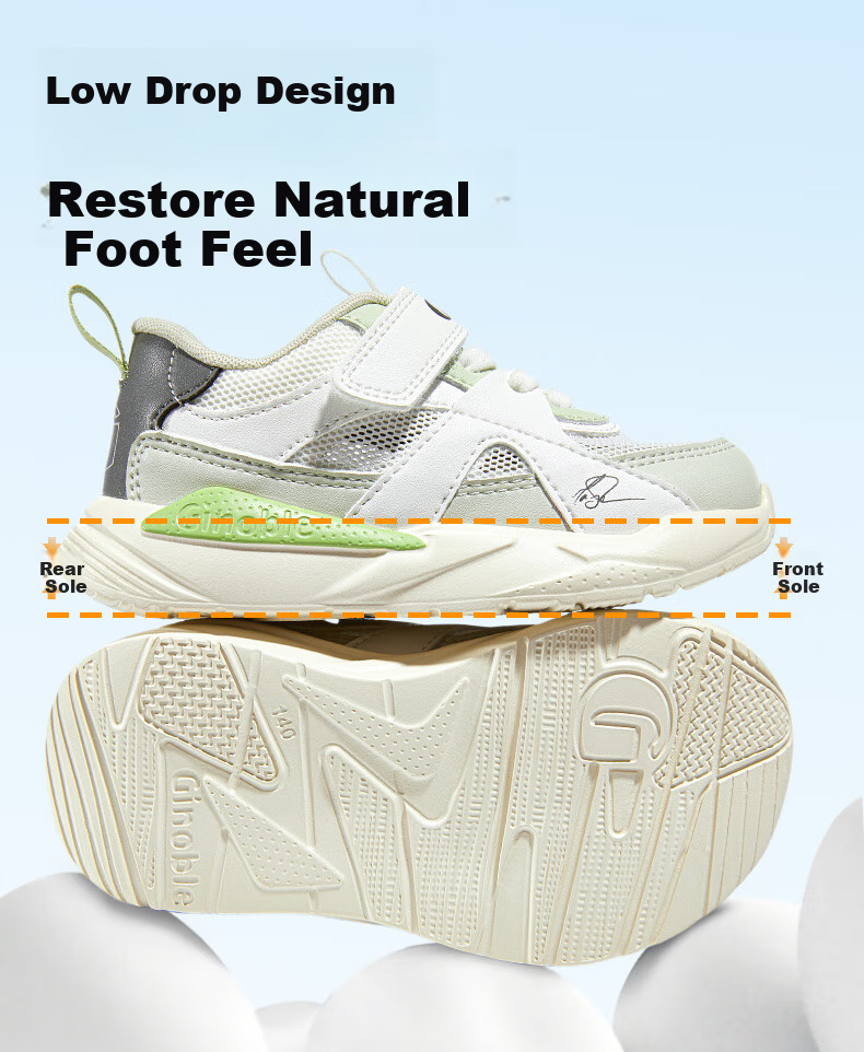 Ginoble Toddler Shoes for 18 Months to 5 Years Old, Boys And Girls Summer Breathable Functional Shoes GW1721 Bright White/sailboat Blue 3