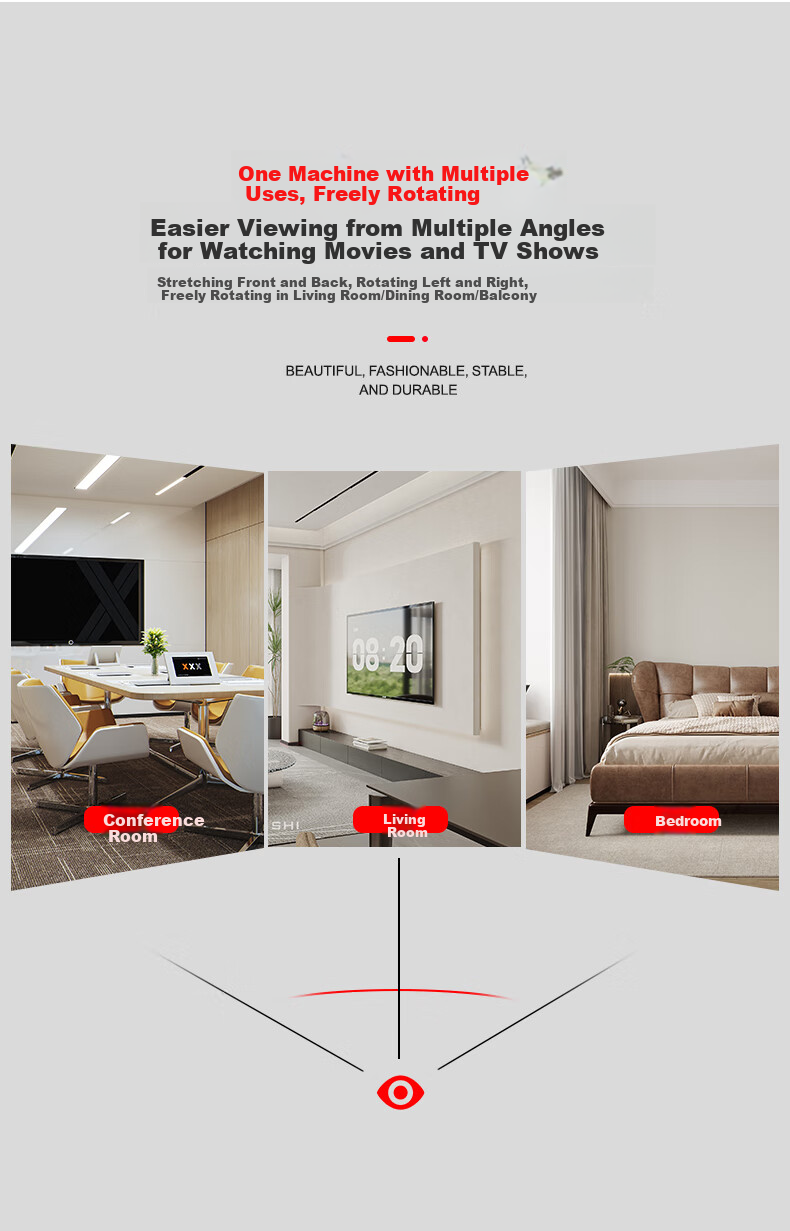 Aige TV Wall Mount for 65-100 Inches, Extendable And Rotatable Bracket, Compatible with Multiple Brands, TV Stand, Smart Screen LCD Wall Mount NT-100 6
