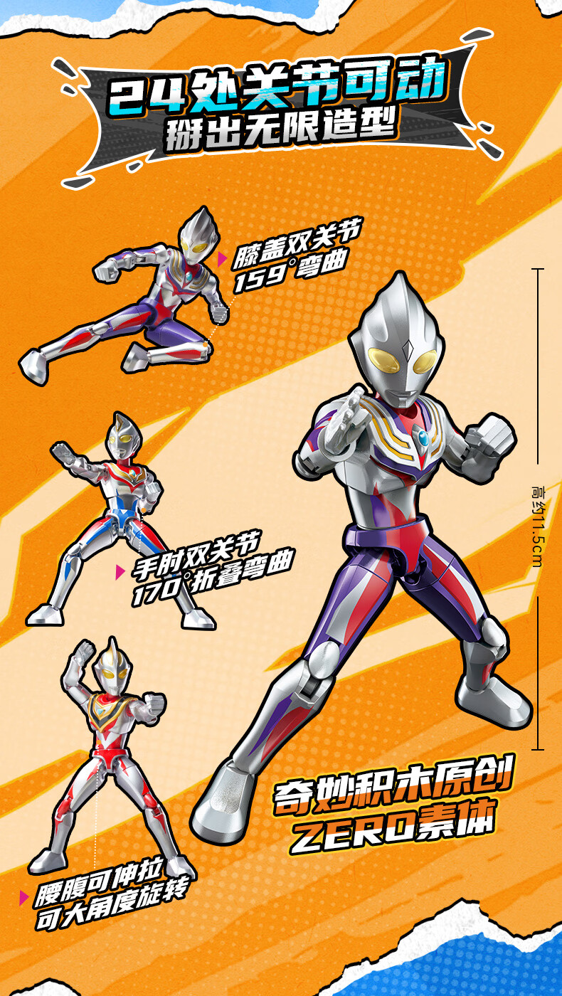 Keeppley Building Blocks Ultraman ZERO Infinite Edition Series 5 - Tribute to Glory Toy Birthday Gift for Boys Single Box 4