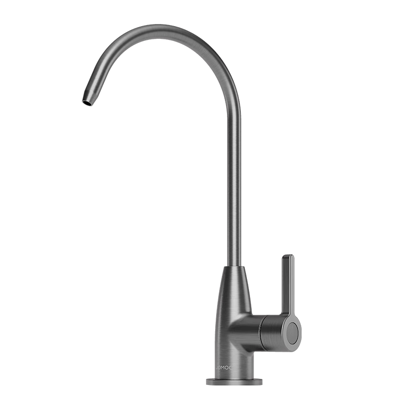 JOMOO Single Cold Kitchen Faucet Silicon Brass Water Purifier Direct Drinking Rotatable Spray Gun Gray 79007