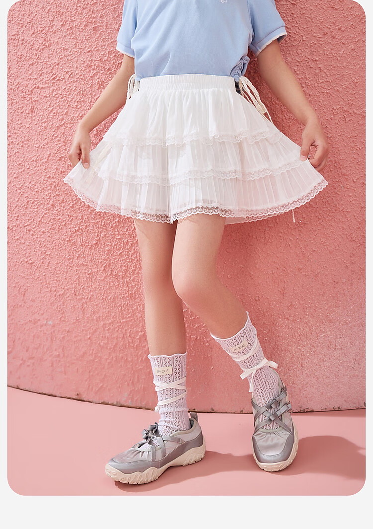 ASK JUNIOR Children's Ballet-Style Short Skirt, Summer Cake Skirt, Girls' Tulle Skirt, Princess Skirt, Half Skirt 6