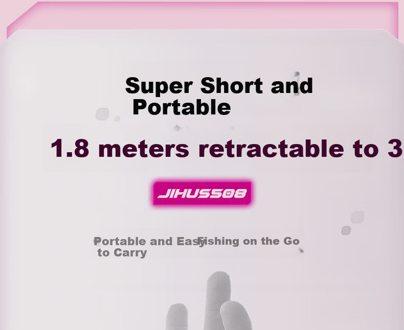 Weilianmeng 1.5-Meter Straight Handle Jihu R Ultra-Short Telescopic Lure Rod, Micro Lure Rod, Sliding Rod, Fishing Pole 6