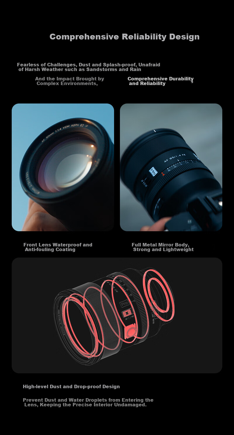 VILTROX AF 85mm F1.4 Pro FE Sony Full-Frame Auto Focus Large Aperture Medium Telephoto Prime Portrait Lens Suitable for A7M4 A7C2 Mirrorless Cameras 13