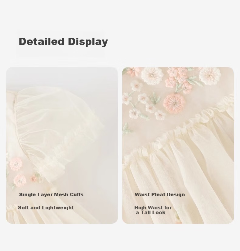 DAVE & BELLA Girls' Summer Dress, Stylish Tulle Princess Dress, Children's Birthday Dress 12
