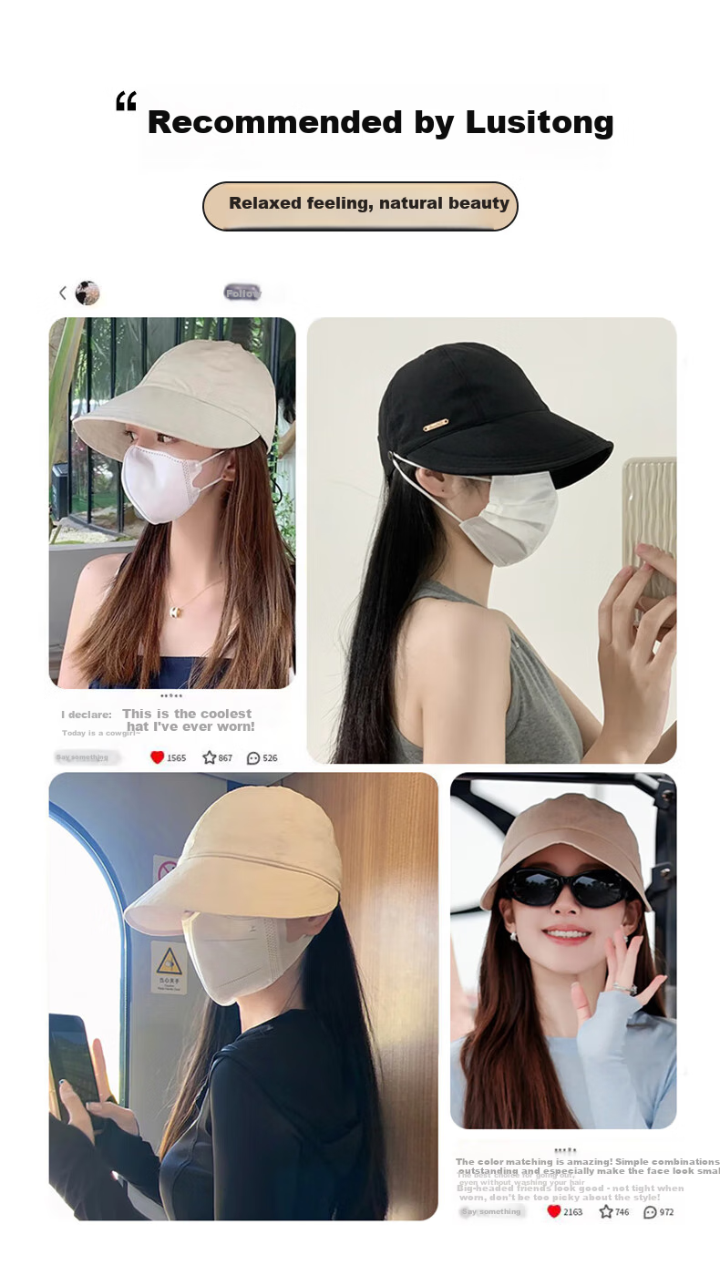 Miiow Women's Fisherman Hat Summer Sun Protection UV Outdoor Mountaineering Foldable Duckbill Cap 2026 2