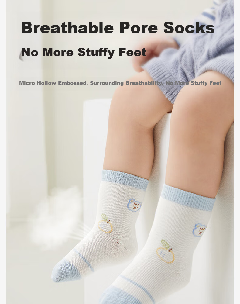 Shiyuejiejing Baby Socks, Summer Mid-Calf Socks for Boys And Girls, Newborn Cotton Socks, Breathable Children's Socks, All-Season Class A 6