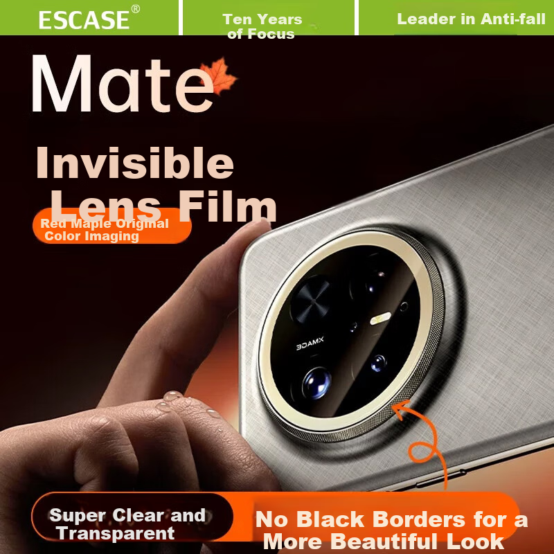 Защитная пленка для камеры ESCAPE для Huawei Mate70, прозрачная, полноэкранная защита задней камеры, устойчивая к царапинам, из закаленного стекла