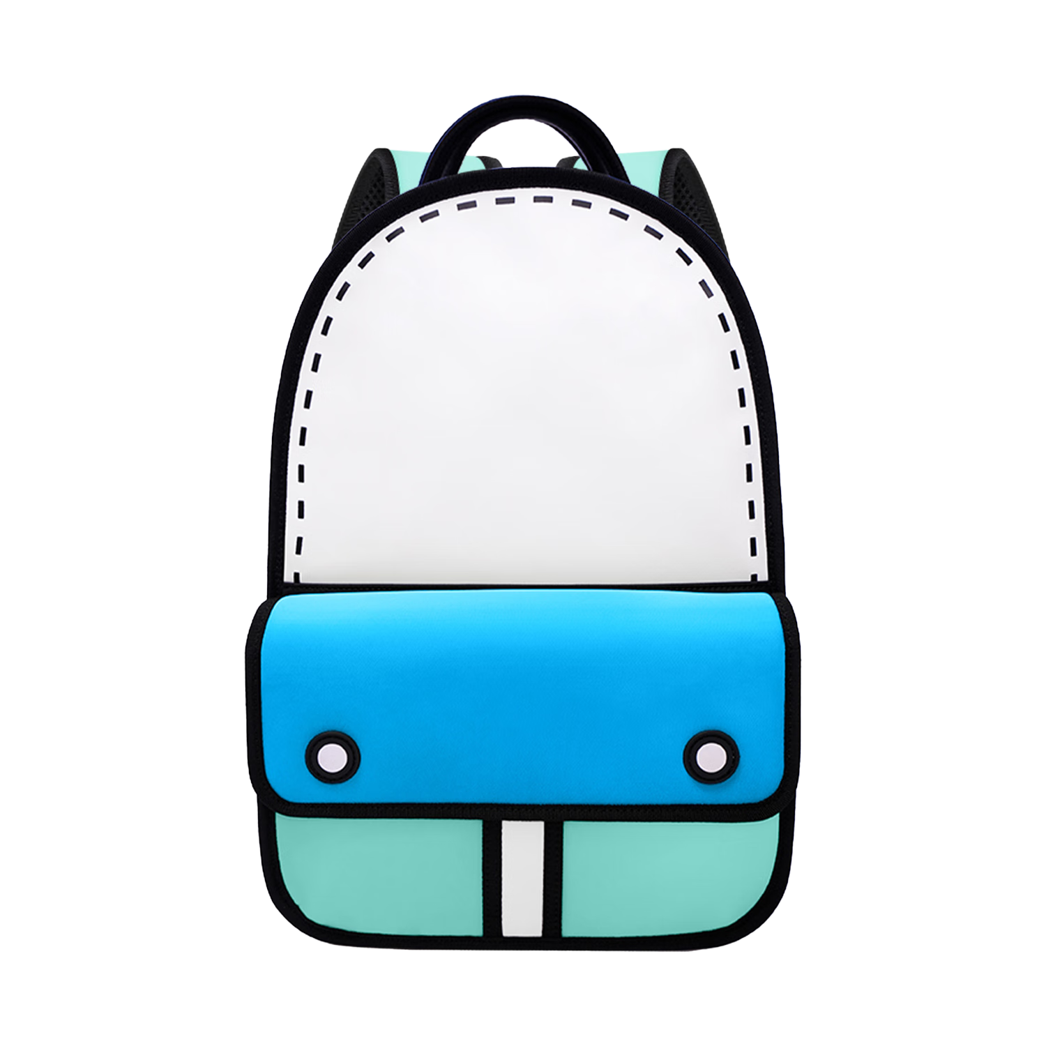 JumpFromPaper Birthday Gift Medium-Sized 3D Adventure Backpack Comic Book Bag Student Backpack Birthday Vintage Blue