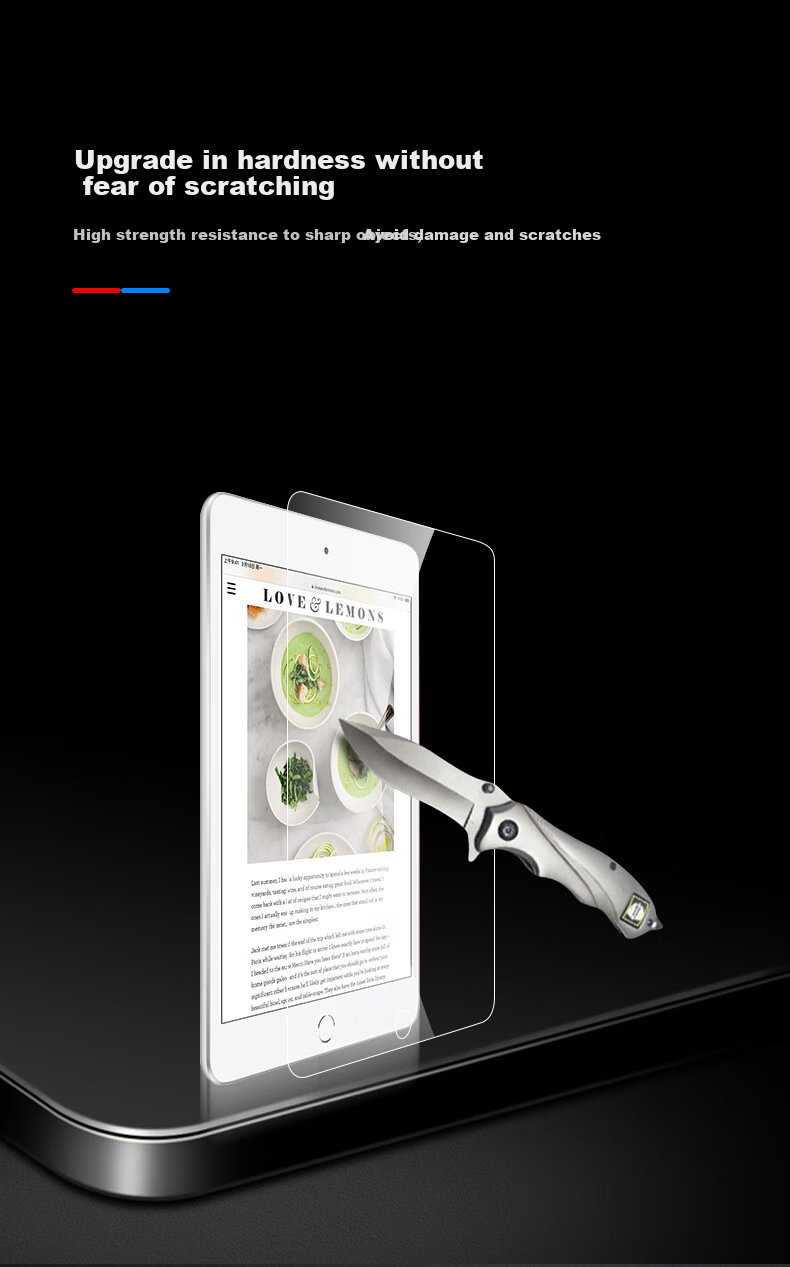 Jiangming Tempered Glass Screen Protector for Apple IPad Mini 2, Mini 7.9 Inch Tablet, Anti-Drop Anti-Scratch HD Anti-Fingerprint Scratch-Resistant Protective Film 6