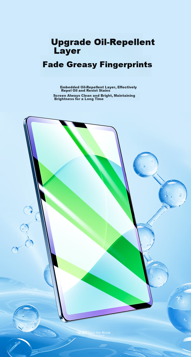 BIAZE Tempered Glass Screen Protector for 2025 OPPO Pad SE, 11-Inch OPPO Tablet Protective Film, Scratch-Resistant Full Coverage, PM248-Blue Light 2