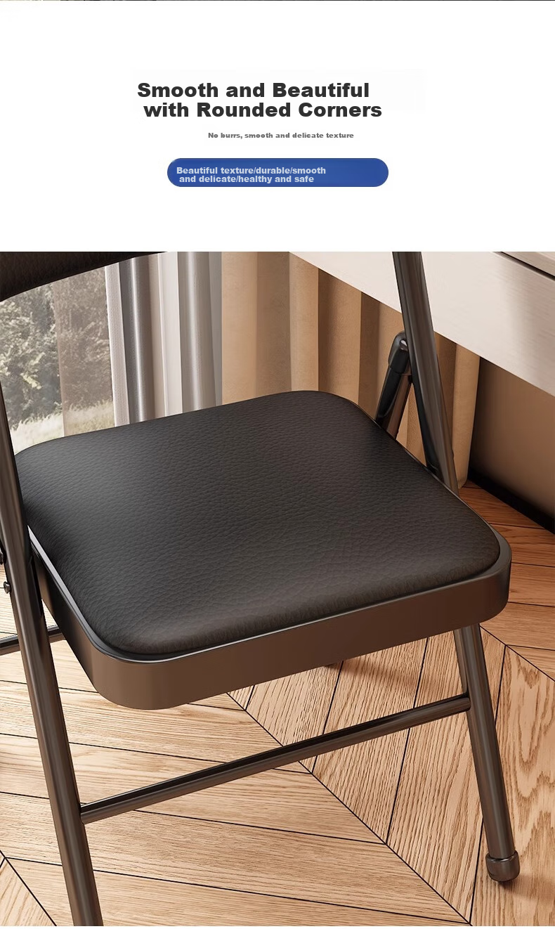 Qiyinge Folding Chair Stool Computer Chair Office Backrest Dining Chair Study Chair Portable Home Conference Training Mahjong Chair 14