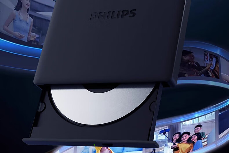 Philips 8x External DVD Drive Portable DVD Burner USB & Type-C Interface Compatible with Laptop and Desktop 2