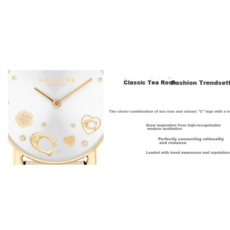 COACH CARY Series Quartz Women's Watch 14504305, Recommended by Kong Xue'er, Mid-Autumn Festival Gift/gift-Giving