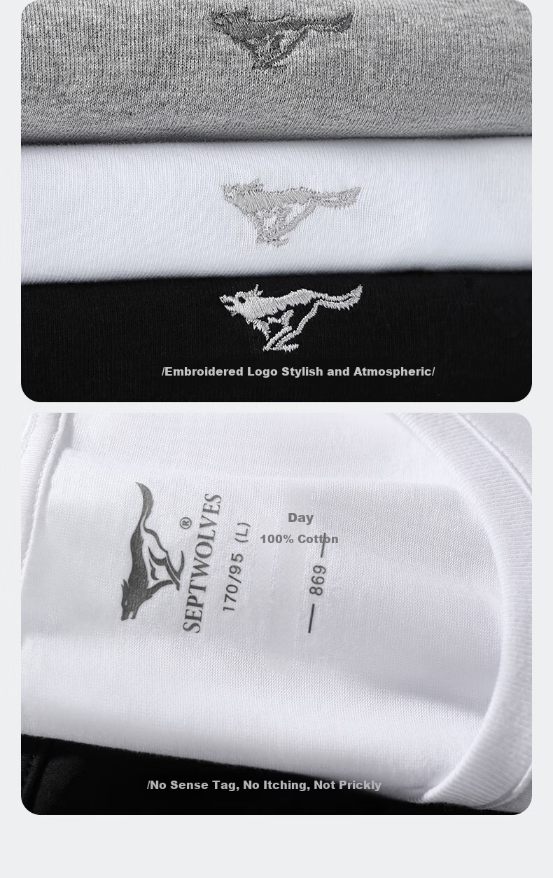 SEPTWOLVES Men's Cotton High-Elastic Vest, Sweat-Absorbing Breathable Sports Undershirt Vest 14