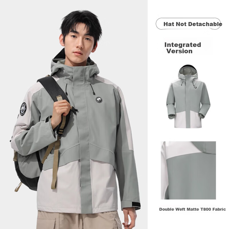 CAMEL Panda Single-Layer Windbreaker, Spring And Summer Unisex Outdoor Triple-Protection Mountaineering Jacket
