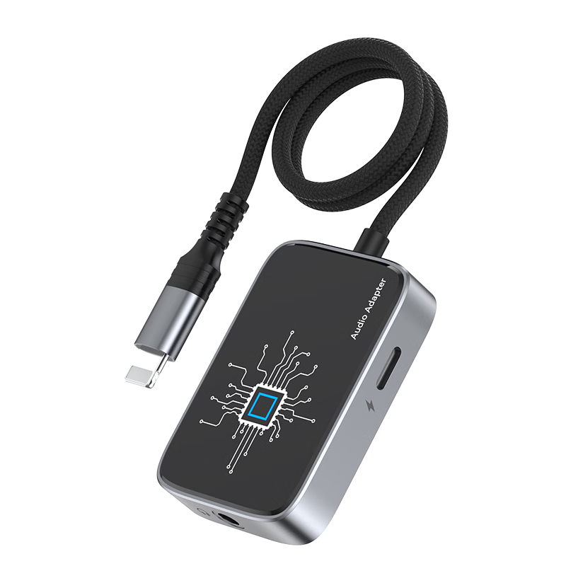 JOWOYE Apple Earphone Adapter Fast Charging Audio Converter for iPhone 14 Pro/13/12 iPad Gaming Live Streaming 3.5mm Jack USB Security Key