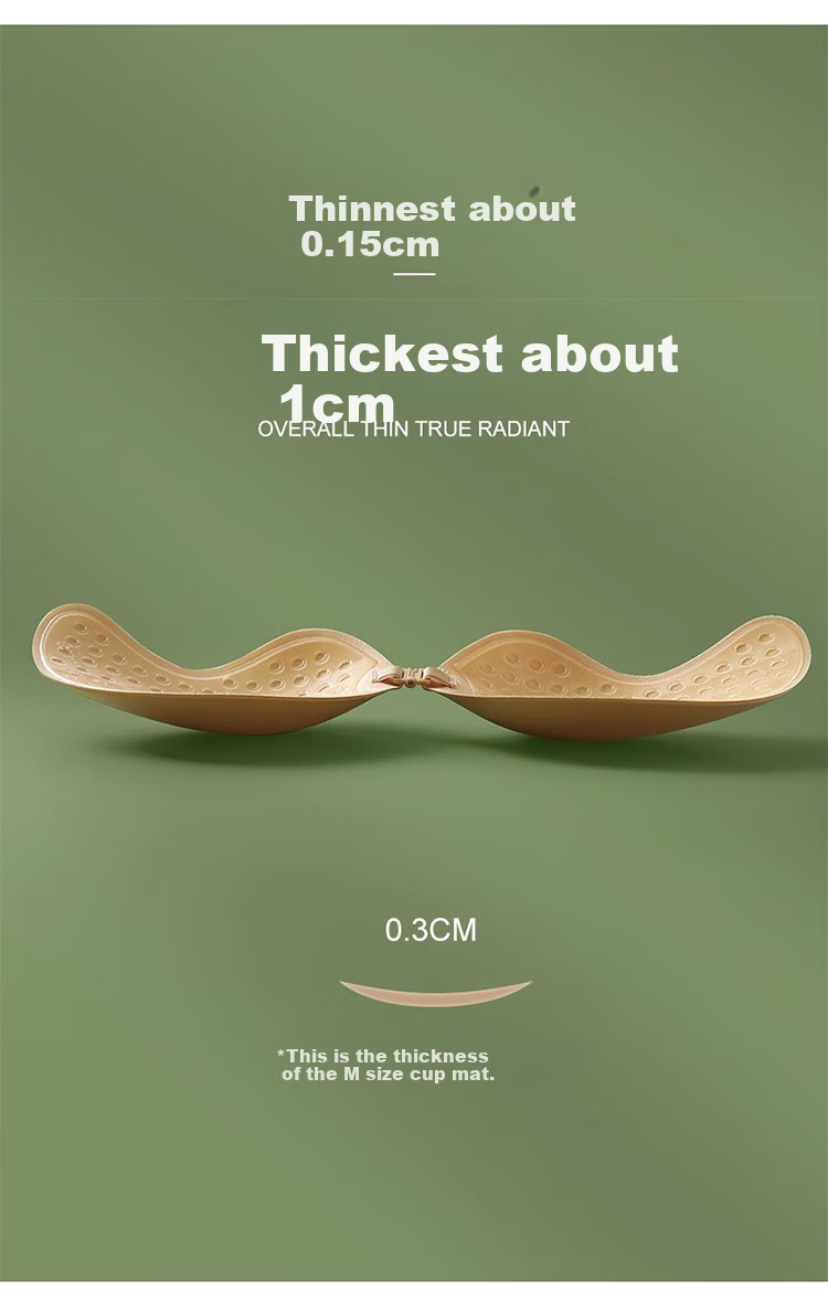 MiiOW Invisible Bra for Women, Push-Up And Lift, Breast Pads for Wedding Dresses, Breathable Seamless Formal Wear, Nipple Covers, Waterproof And Anti-Exposure 10