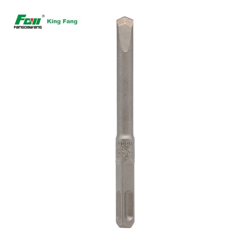 Fangdaiwang Alloy Chisel with Handle, 10*130 Pointed Chisel, 10 Pieces Groove Drill Bit, Concrete Core Cutter, Wire Slot Alloy Electric Hammer Drill