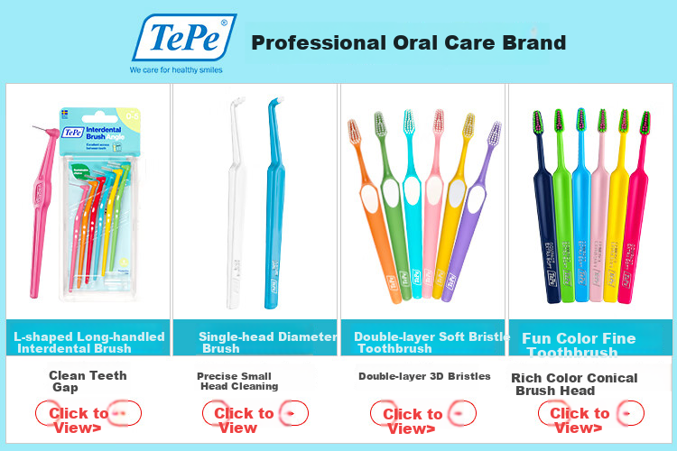 Tepe Swedish Imported Interdental Brush, Orthodontic Appliance Floss Pick, Type I Interdental Cleaner, Dental Floss Stick, Toothpick Brush 1