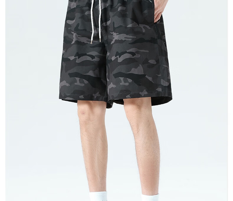 LangSha Men's Summer Breathable Lightweight Loose Casual Outdoor Quick-Dry Running Fitness Ice Silk Shorts 9