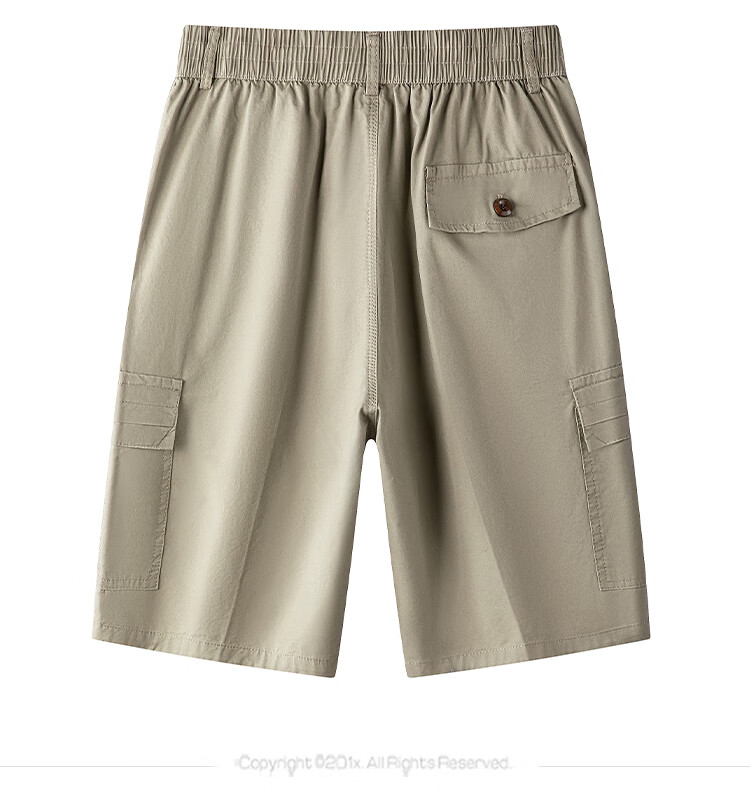 ROMON 100% Pure Cotton Shorts for Men, Summer Casual Five-Point Pants, Breathable Business Shorts for Young And Middle-Aged, Running Sports Beach Shorts, Thi 9
