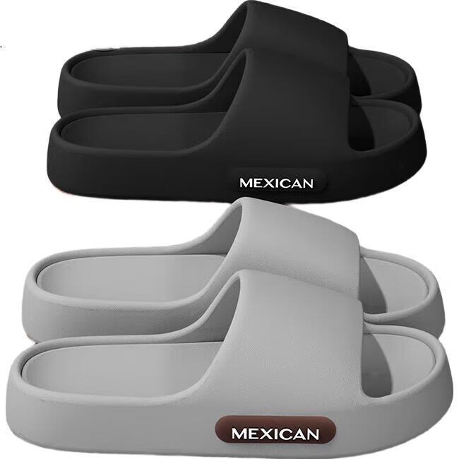Домашние мужские тапочки MEXICAN, нескользящие, для ванной, для душа, удобные, на толстой подошве, тихие, унисекс, размер 42-43, хаки