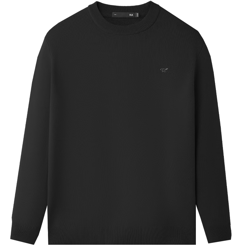 HLAHLA Men's Long Sleeve Knit Sweater Winter 25 Lightweight Business Chic Ageless Crew Neck Sweater