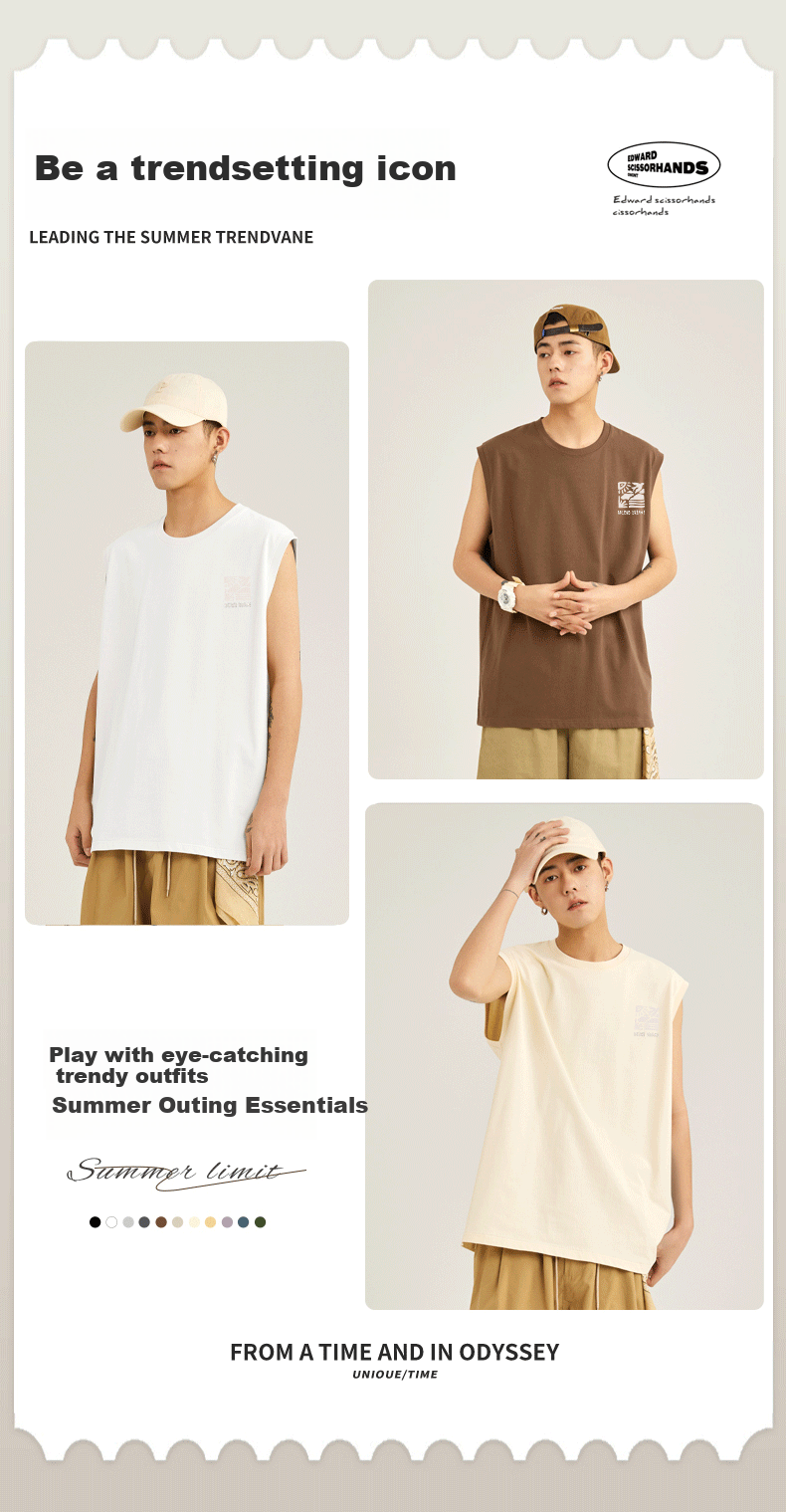 Baleno Cotton Tank Top for Men, Summer Breathable Basic Style, Sports Fitness Sweat-Absorbing Basketball Loose Versatile Casual Vest Undershirt 2