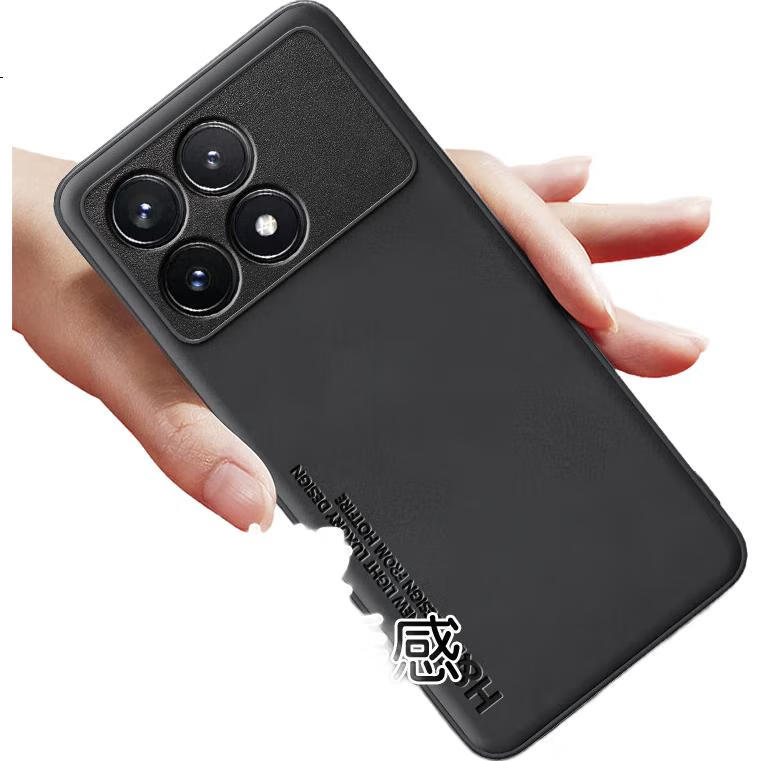 Чехол HotFire для Xiaomi Redmi K70 / K70 Pro, черный, кожаный, противоударный