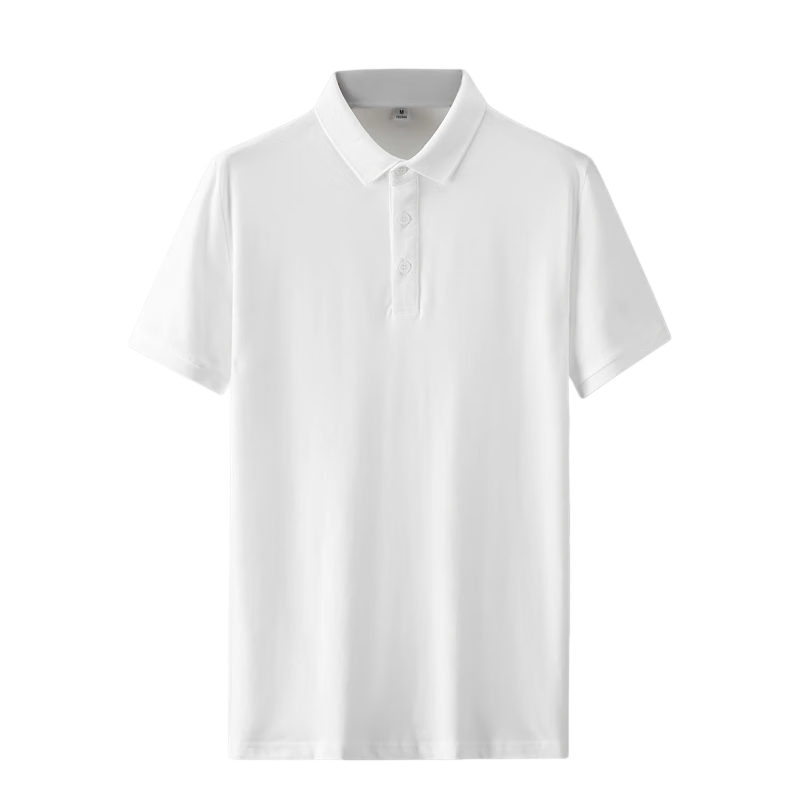 Jeanswest POLO Shirt for Men, Short Sleeve, 2026 Summer New Style, Pure Cotton, Trendy Casual Versatile Top, White, Size L