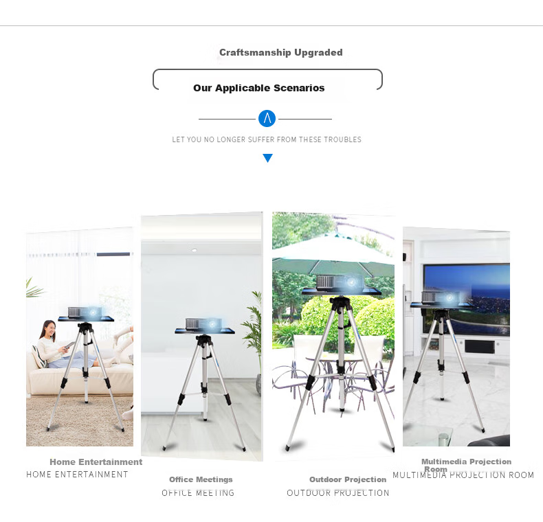 CINE Projector Stand Floor Tripod Aluminum Alloy Telescopic with Tray Stand Universal Tripod for Epson, BenQ, Sony, XGIMI, Jmgo, Dangbei Projectors PB1500 11