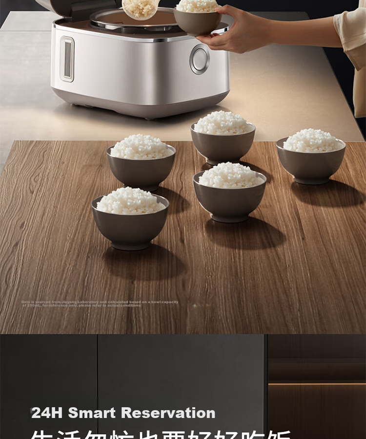 Joyoung Space Series Home Use 2024 Model, 0 Coating 4L Uncoated Rice Cooker, 316L Stainless Steel Inner Pot, Electric Rice Cooker 40N1U 31