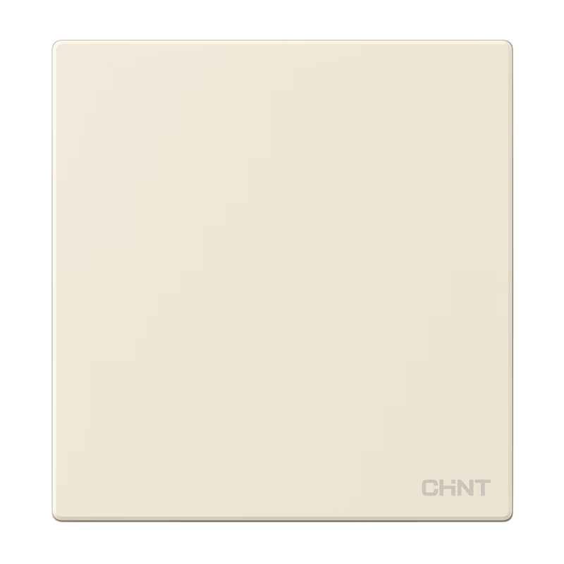 CHNT Switch Socket No-Paint Cream Style Large Panel Socket Faceplate Concealed X1M Single Control One-Gang Cheese Yellow