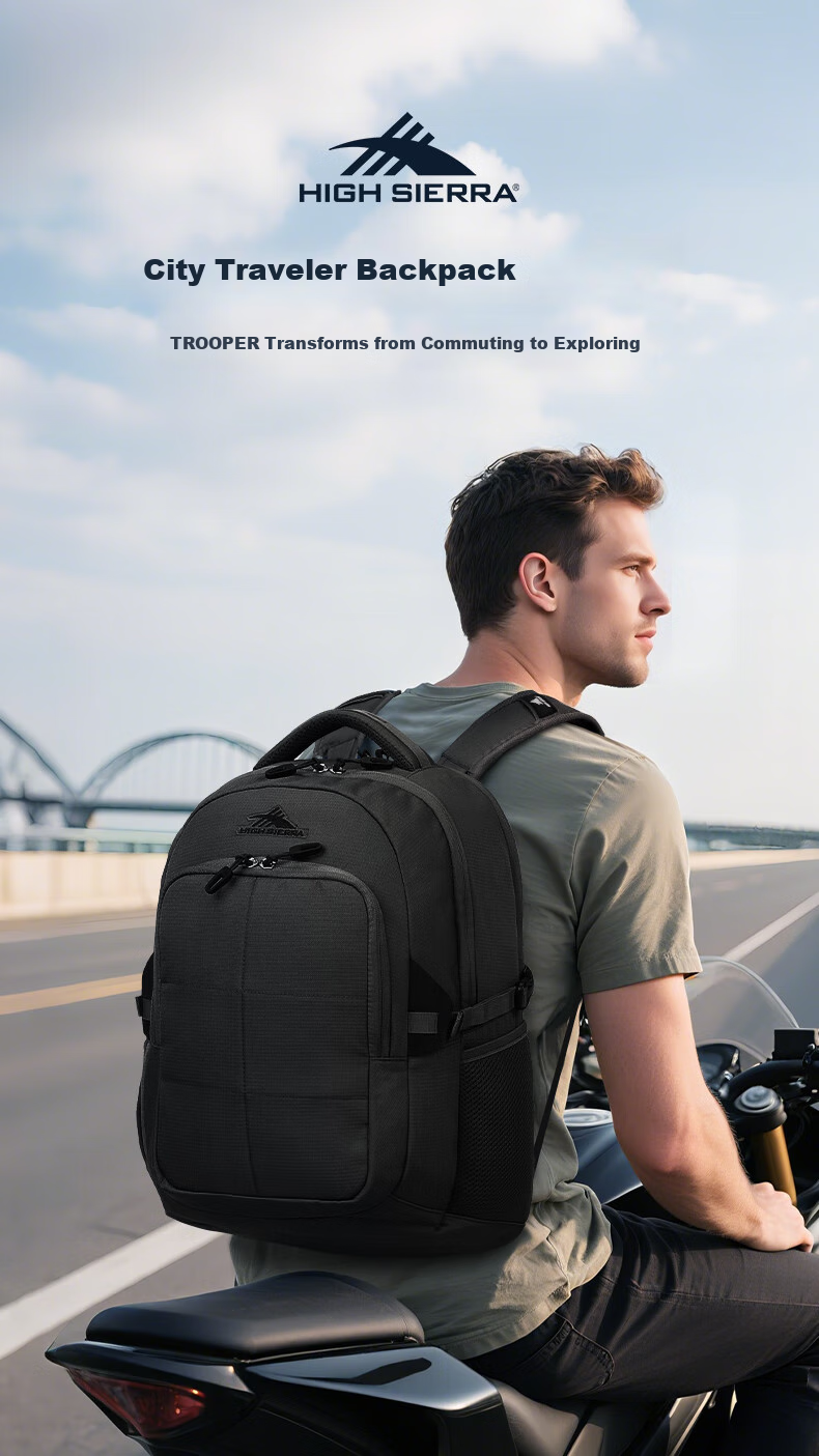 High Sierra Backpack, Large Capacity Travel Bag, Outdoor Hiking Pack, Water-Resistant, Expandable, Durable, Multifunctional Travel Bag 3