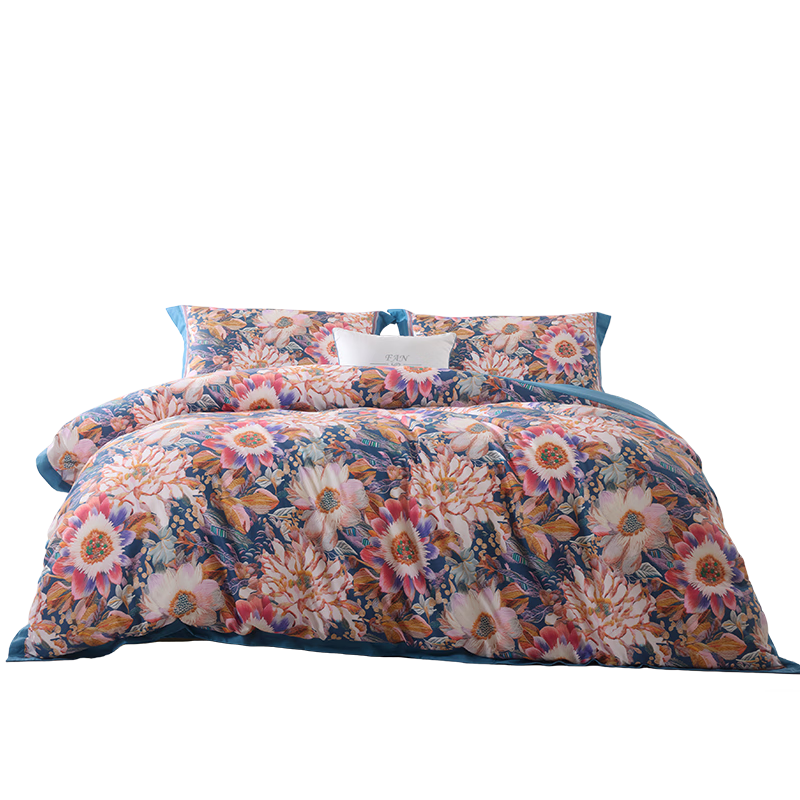 Fuanna Pure Cotton 3-Piece Bedding Set Single Student Dormitory 100% Cotton Sheet and Duvet Cover 152x210cm Feast