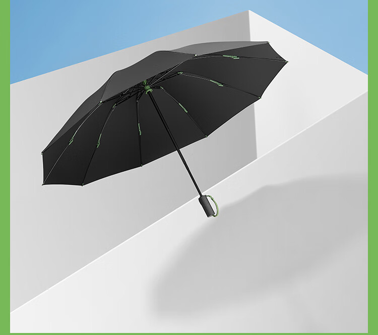 Bananaumbrella Three-Fold Automatic Umbrella RP63124 (Unit: Piece) Obsidian Black 1