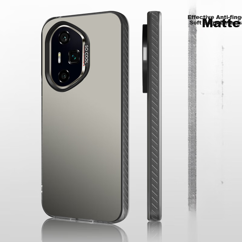 Чехол для телефона Baozou, совместимый с Honor 300 Ultra, силиконовый, с мягкими краями, противоударный, с лазерным градиентом, матовый, серый