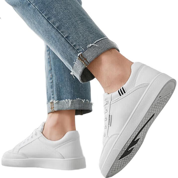 Кроссовки Warrior Casual Shoes for Men, классические белые кеды, универсальные кроссовки для скейтбординга, мужская уличная удобная легкая спортивная обувь, дышащая мужская обувь WXY-L319N Белый и черный размер 42