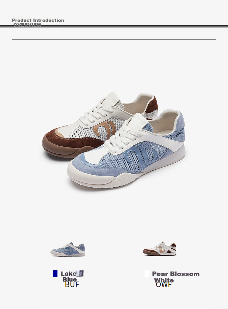 Le Saunda 2026 New Model [Kekemashu] Casual Forrest Gump Training Shoes, Women's Shoes 22902, Lake Blue BUF, Size 39 4