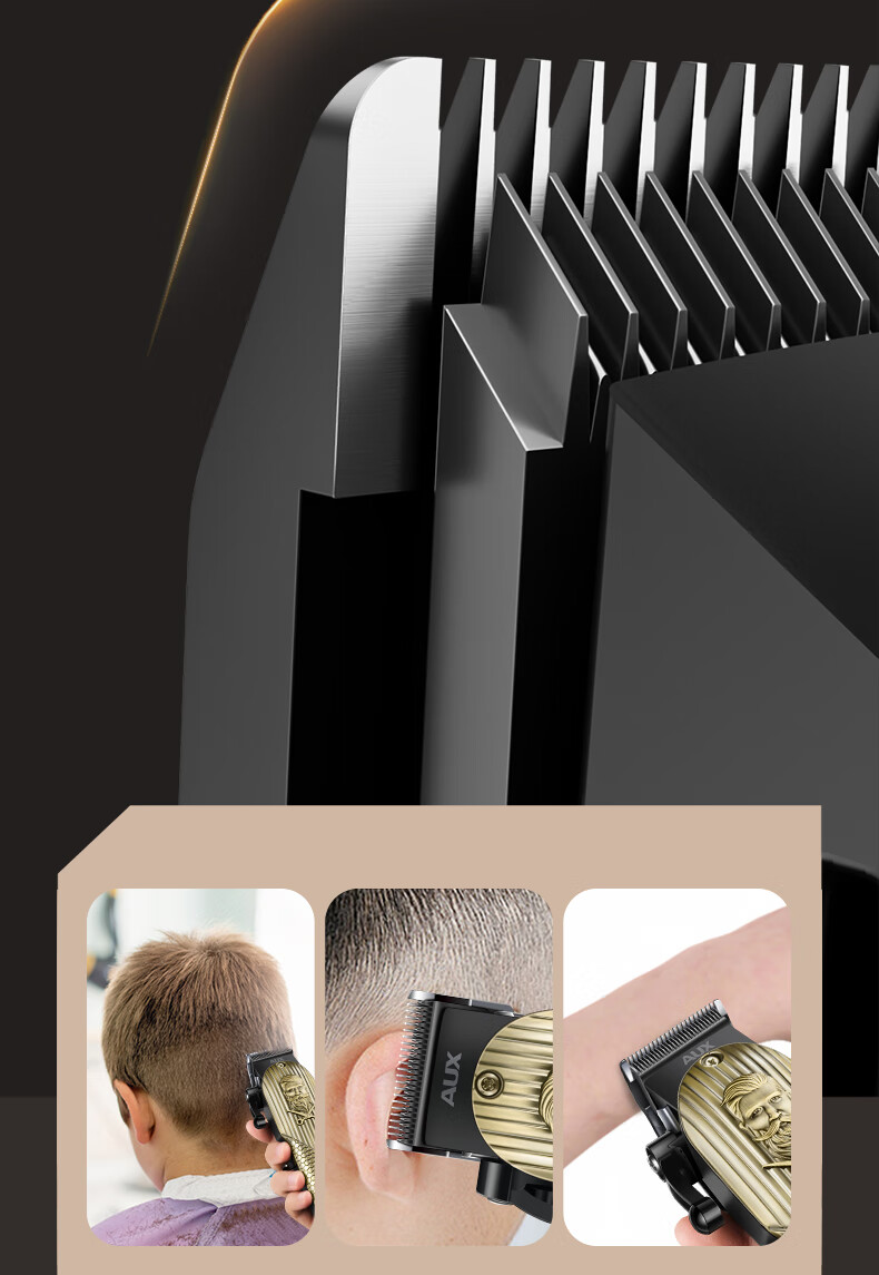 AUX Electric Hair Clipper for Men, High-Power Self-Service Shaver, Carving Tool for Home Use, Suitable for Adults, Children And Babies, Hair Cutting Device, Self-Haircutting Gadget, Electric Trimmer 8