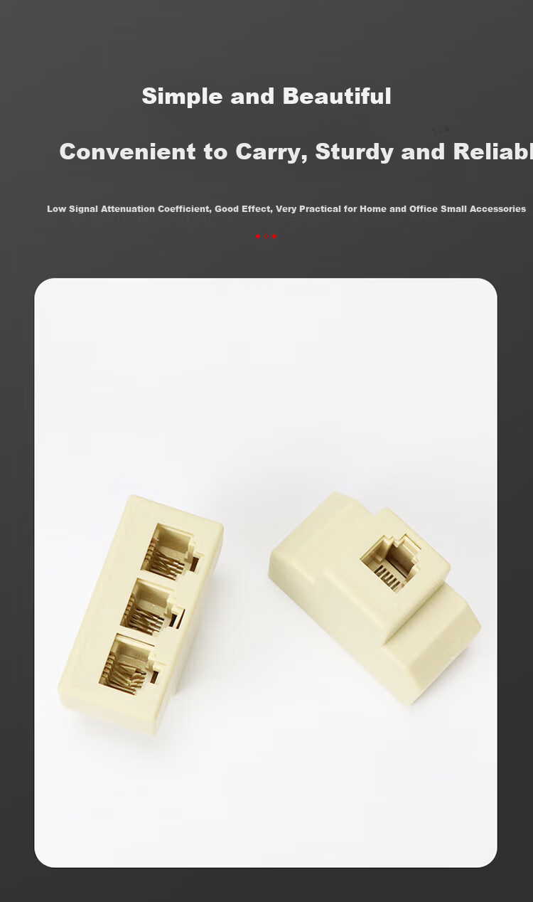 HAILE HT-101 Telephone Adapter Splitter with Two Lines, Pack of 2 6