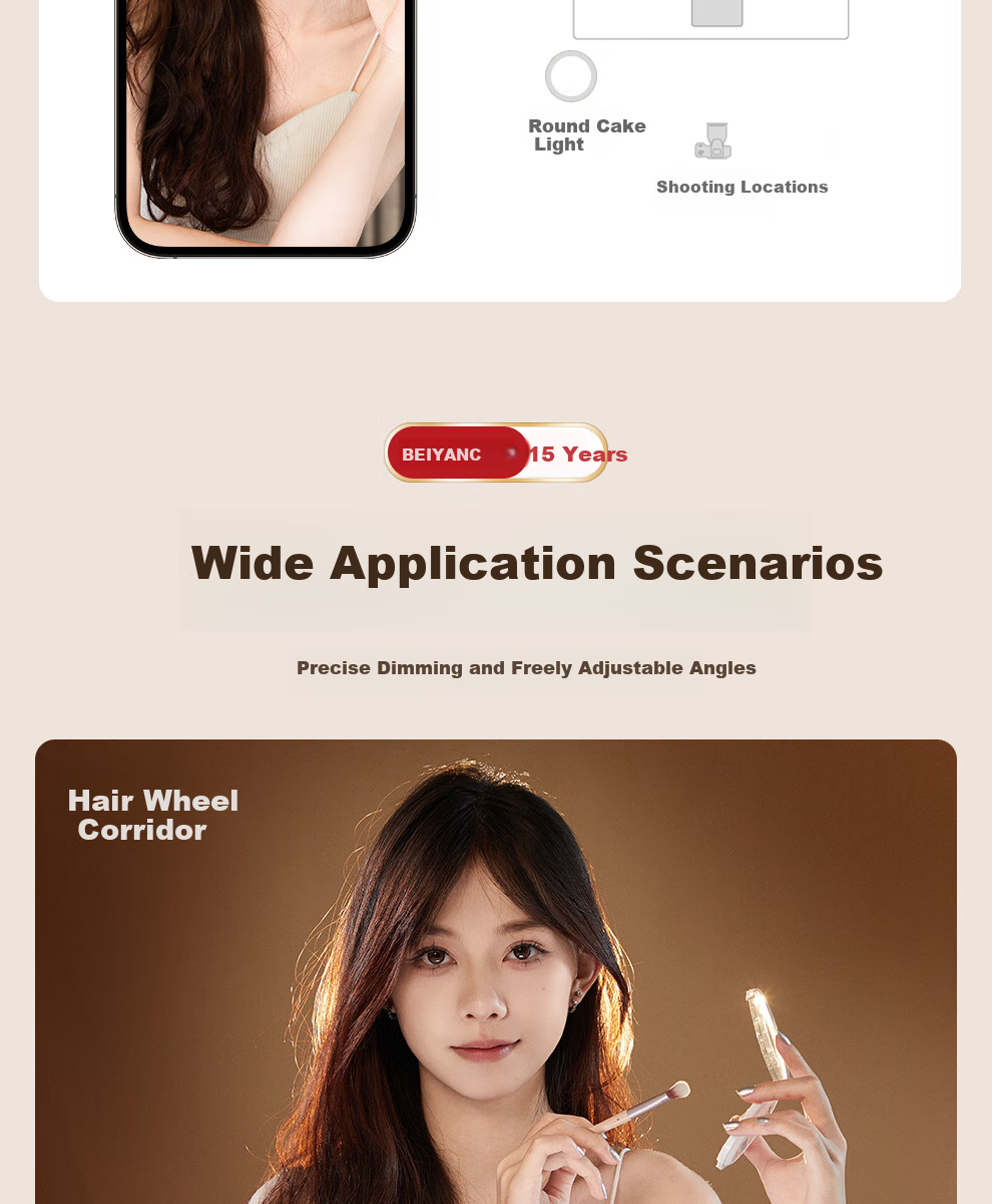 Beiyang Hair Light, Live Streaming Background Atmosphere Light, Live Streaming Fill Light, Host Backlight Contour Light, Goddess Spotlight, Douyin Professional Photography Spotlight, Top Light 26