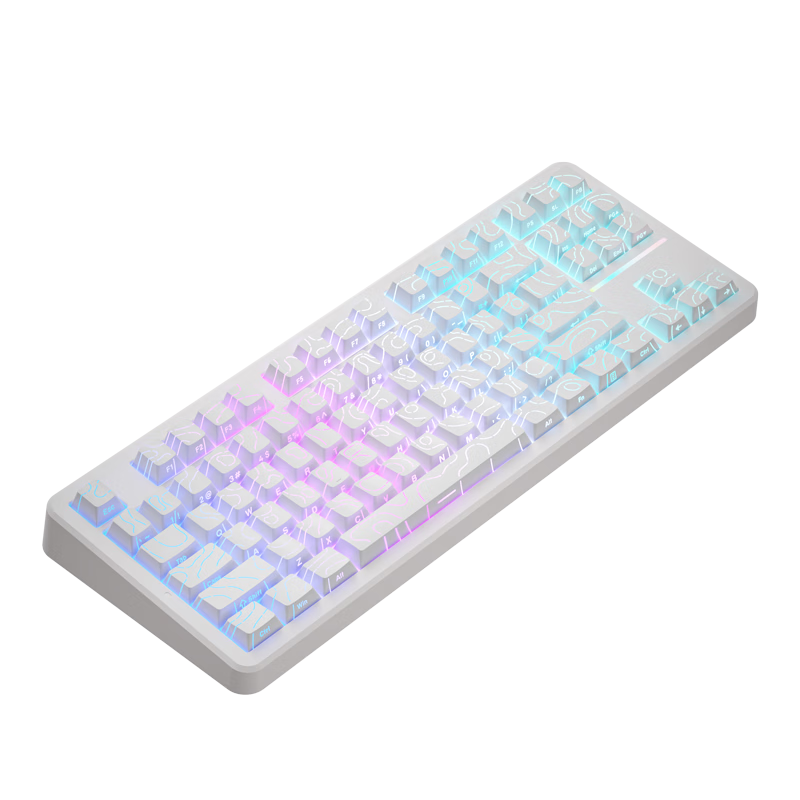 EWEADN X87Ultra Wireless Mechanical Keyboard with Wired And Bluetooth Triple-Mode Gasket Customization, 5-Layer Fill, Side Engraved High Aesthetic Gaming E-Sports Office 87-Key Computer Tablet IPad Keyboard