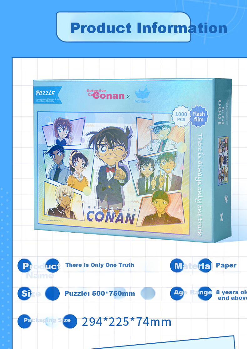 Maodetiankongzhicheng Detective Conan Puzzle Adult Jigsaw 1000 Pieces Only One Truth Advanced Birthday Gift for Wome 8