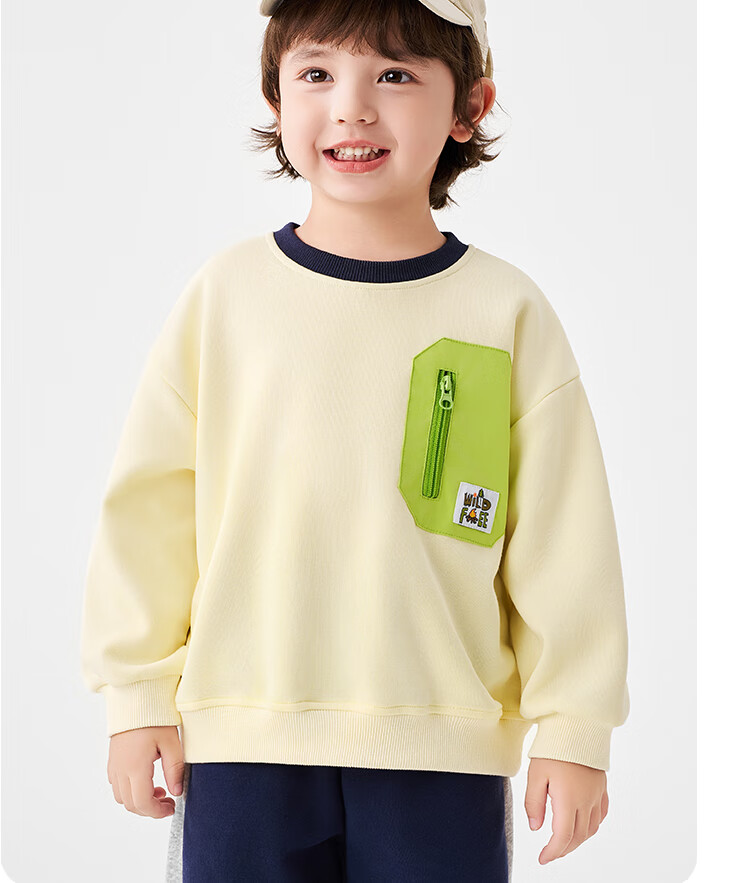 Badibadi Spring and Autumn Baby Toddler Children's Sweatshirt Base Shirt T-Shirt Unisex Baby Jacket Light Green 130 3