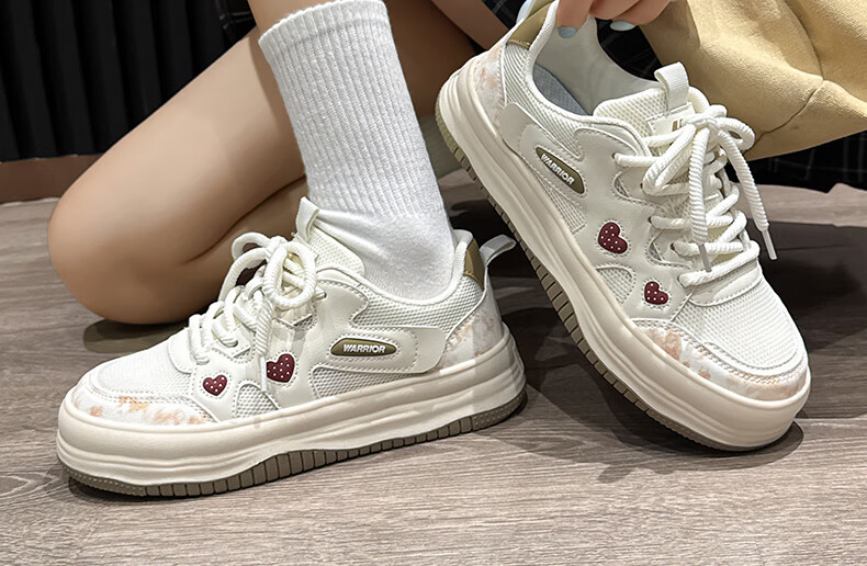 Warrior Women's 2025 New Breathable Mesh Fashionable Youthful Versatile Sneakers Pink Size 39 16