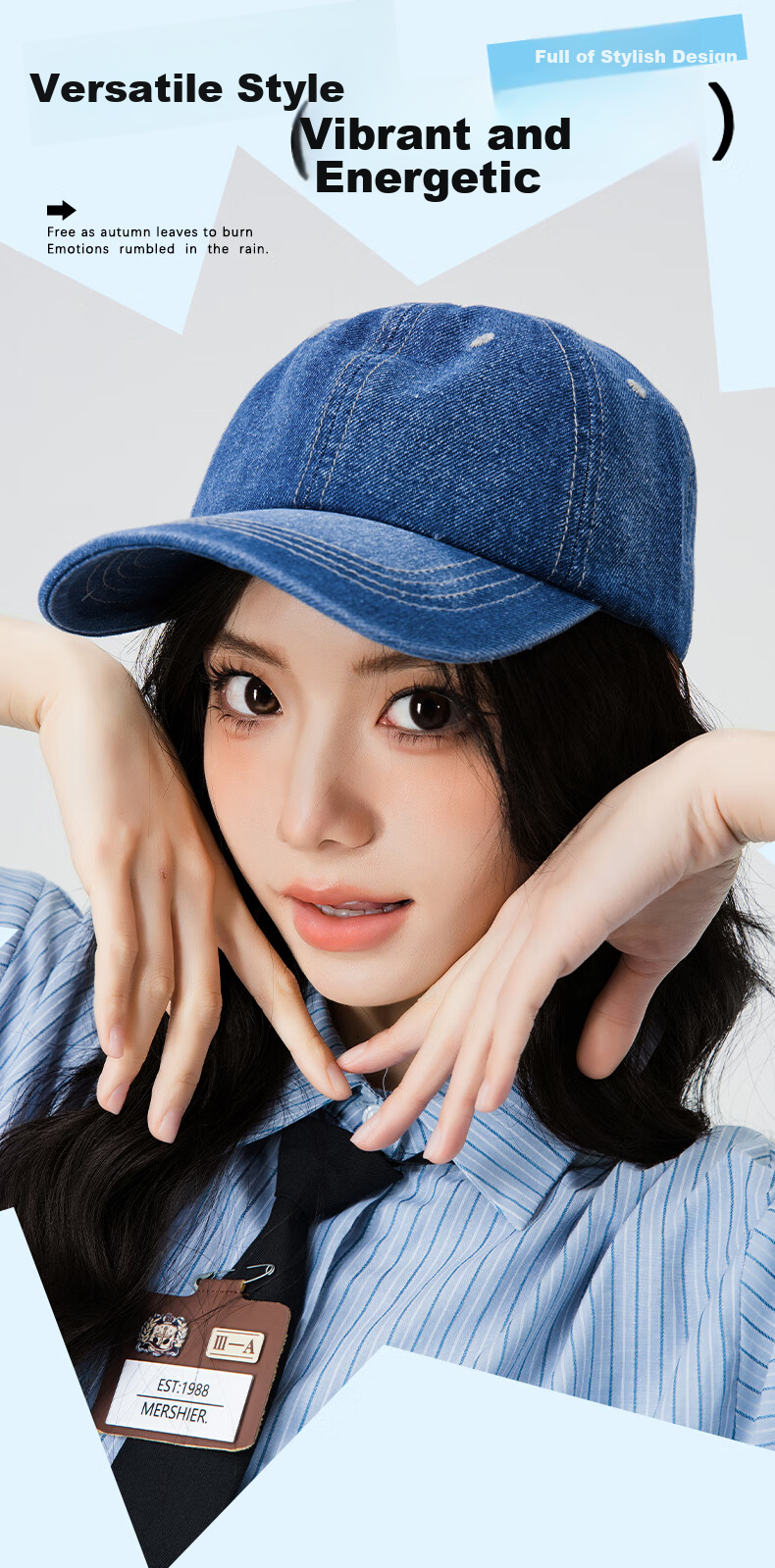 MMOPTOP Washable Baseball Cap for Men And Women with Wide Brim, Face-Slimming Effect, Large Size Hat for Sun Protectio 1