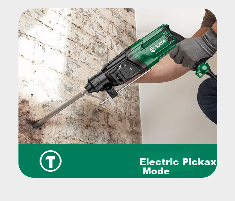 Shida (SATA) Lightweight Electric Hammer, Pickaxe, And Drill Three-In Multi-Function High-Power Impact Drill for Drilling Walls D05734 Upgraded Versio 16