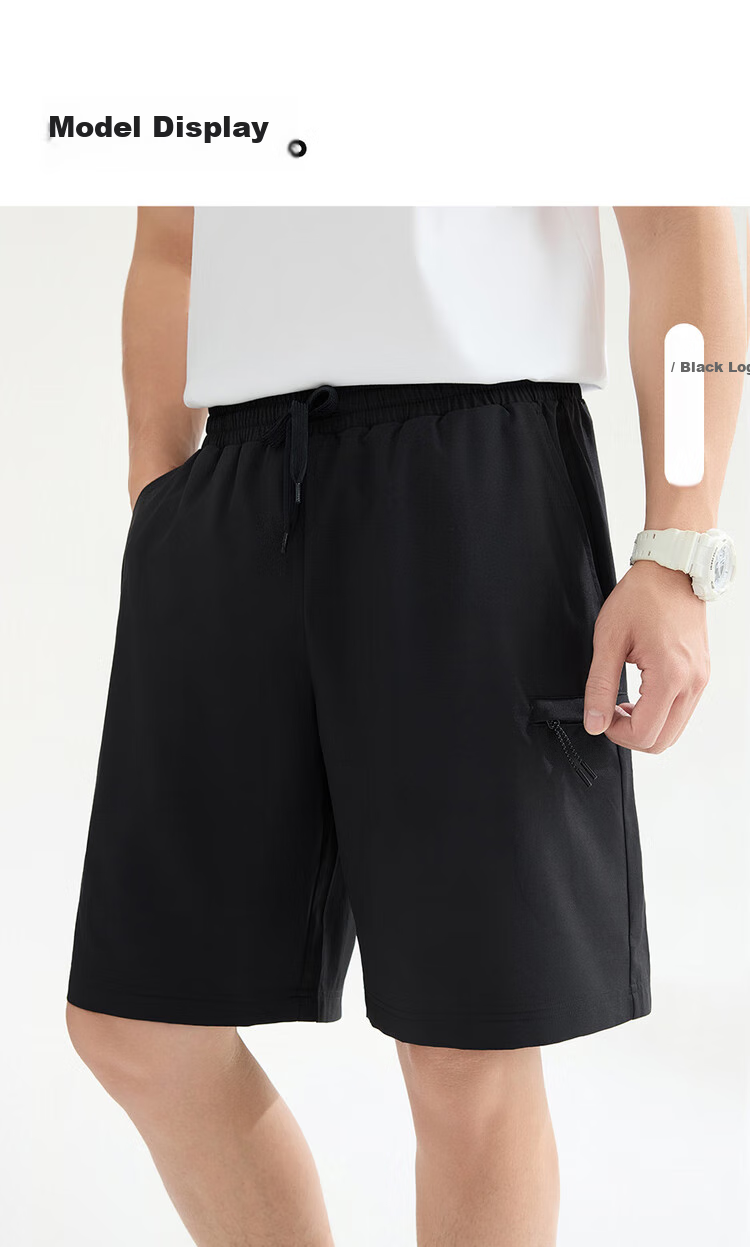 Giordano Casual Shorts for Men, Summer Four-Way Stretch Cargo Pants, Elastic Waistband, Lightweight Athletic Shorts for Men, 13105223 10